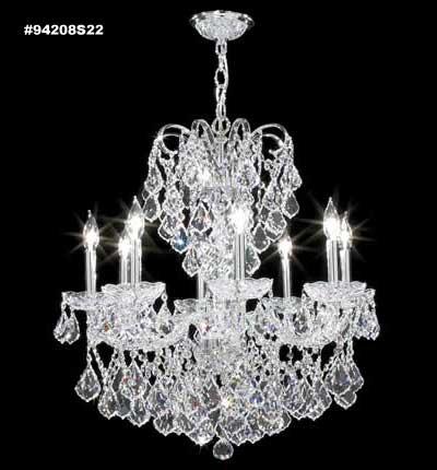 Vienna 8 Glass Arm Chandelier