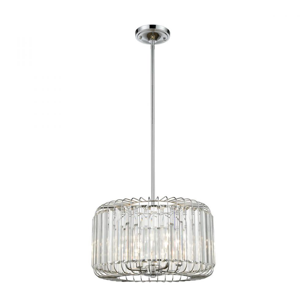 Beaumont 4Light Chandelier in Polished Chrome with Clear Crystal
