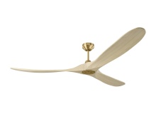 Visual Comfort & Co. Fan Collection 3MAVSM70BBSWWO - Maverick Smart 70 Ceiling Fan in Burnished Brass with Washed White Oak Blades