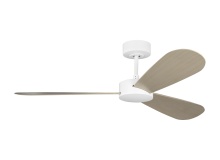 Visual Comfort & Co. Fan Collection 3PDSM52RZW - Paddle Smart 52 Ceiling Fan in Matte White with White Cerused Oak Blades